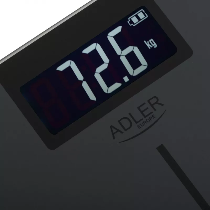 Adler AD 8194s Digitale Personenwaage, Weiß, Streifenmuster, 180 kg Kapazität