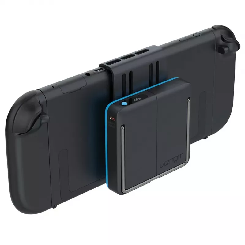 Venom Charging Case für Nintendo Switch 2 - Hartschalen-Tragetasche mit 10.000 mAh Powerbank, Schwarz