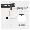 Equip 37-86 Zoll No Drilling TV-Wandhalterung mit 1 Gelenk, 60 kg, Schwarz