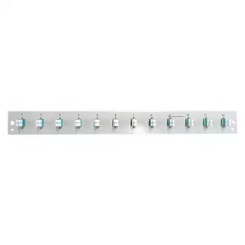 EFB Elektronik Assembled Front Panel mit 12 x LC Duplex Kupplung OM3, Schwarz