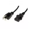 VALUE Netzkabel IEC 60320 C13 auf NEMA 5-15 (M) 125 V - 1,8 m - Schwarz