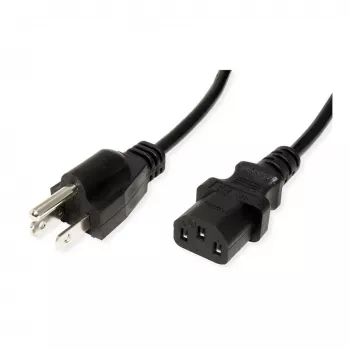 VALUE Netzkabel IEC 60320 C13 auf NEMA 5-15 (M) 125 V - 1,8 m - Schwarz