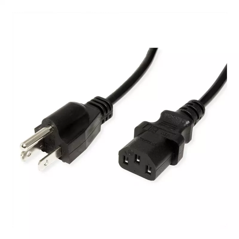 VALUE Netzkabel IEC 60320 C13 auf NEMA 5-15 (M) 125 V - 1,8 m - Schwarz