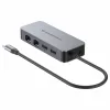 CONCEPTRONIC USB-C auf 2x Gigabit Ethernet + 2x USB-A 3.2 Gen 1 Adapter, 0,3 m, Grau