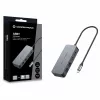 CONCEPTRONIC USB-C auf 2x Gigabit Ethernet + 2x USB-A 3.2 Gen 1 Adapter, 0,3 m, Grau