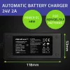 Qoltec 52665 Automatisches Batterieladegerät für AGM GEL STD Batterien, 24V 2A 48W, LED-Anzeige, 1,8m Kabel