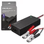 Qoltec 52665 Automatisches Batterieladegerät für AGM GEL STD Batterien, 24V 2A 48W, LED-Anzeige, 1,8m Kabel