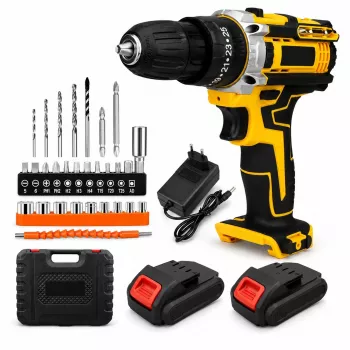 Extralink Tools Yellow Akku-Bohrschrauber mit 2 Akkus