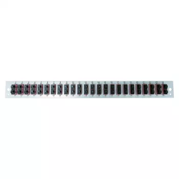 EFB Elektronik Bestückte Frontplatte mit 24 x SC Duplex Kupplung OM4 Vertikal, Schwarz