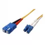EFB Elektronik Duplex Jumper LC-SC OS2 Singlemode 9/125µm 5m LSZH Gelb 2,0mm