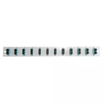 EFB Elektronik Bestückte Frontplatte 12x SC Duplex OM3 Vertikal Schwarz
