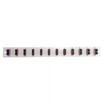 EFB-Elektronik Bestückte Frontplatte mit 12 x SC Duplex Kupplungen OM4 vertikal, schwarz