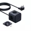 Baseus EnerFill FA11 67W Power Strip Cube mit 3 EU-Steckdosen, 2 USB-C und 1 USB-A, 1,5 m Kabel, Schwarz