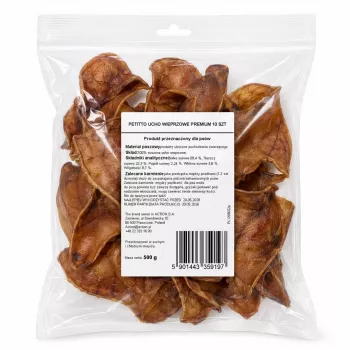 PETITTO Schweineohr Hundeleckerli 10 Stück 40g