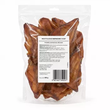 PETITTO Schweineohr Hundekauartikel 10 Stück