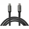 GoodConnections USB-C 2.0 (ST-ST) 3m Verbindungskabel Textilummantelung 240W Anthrazit