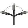 GoodConnections USB-C 2.0 (ST-ST) 3m Verbindungskabel Textilummantelung 240W Anthrazit