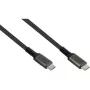 GoodConnections USB-C 2.0 (ST-ST) 3m Verbindungskabel Textilummantelung 240W Anthrazit