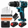 EXTRALINK TOOLS Akku-Bohrschrauber Blau + 2 Akkus