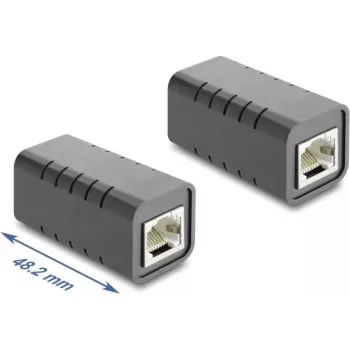 Delock RJ45 Kupplung Buchse zu Buchse Cat.6A geschirmt Schwarz