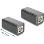 Delock RJ45 Kupplung Buchse zu Buchse Cat.6A geschirmt Schwarz