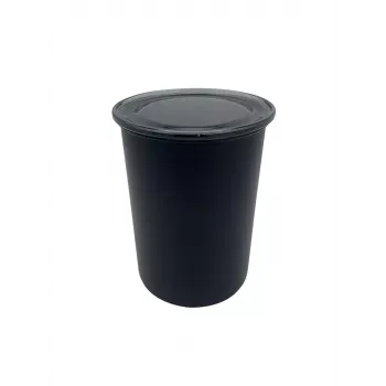 Airscape Edelstahl Aromabehälter Medium, Schwarz Matt