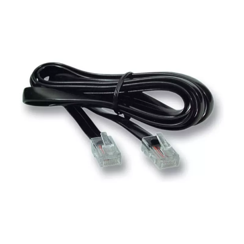 EFB Elektronik Modular Cable Black, 2 x RJ10 (4/4) Plug, 1:1, 0.3 m