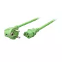 EFB Elektronik Netzkabel Schuko 90° - C13 180°, Grün, 1,8 m, 3 x 0,75 mm²