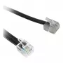 Synergy21 TAE-F auf RJ11/RJ12 Flachtelefon-Adapterkabel, 0,2 m, Weiß, Bulk