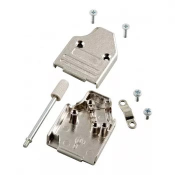 EFB-Elektronik Vollmetall-D-Sub-Haube 35°, E-MHDM35 09-K, 9-polig, Metall