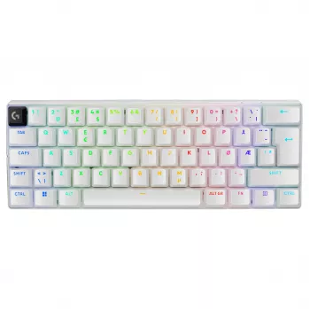 Logitech G PRO X 60 LIGHTSPEED Wireless Gaming Keyboard 60% Compact - Tactile - White - QWERTY International English