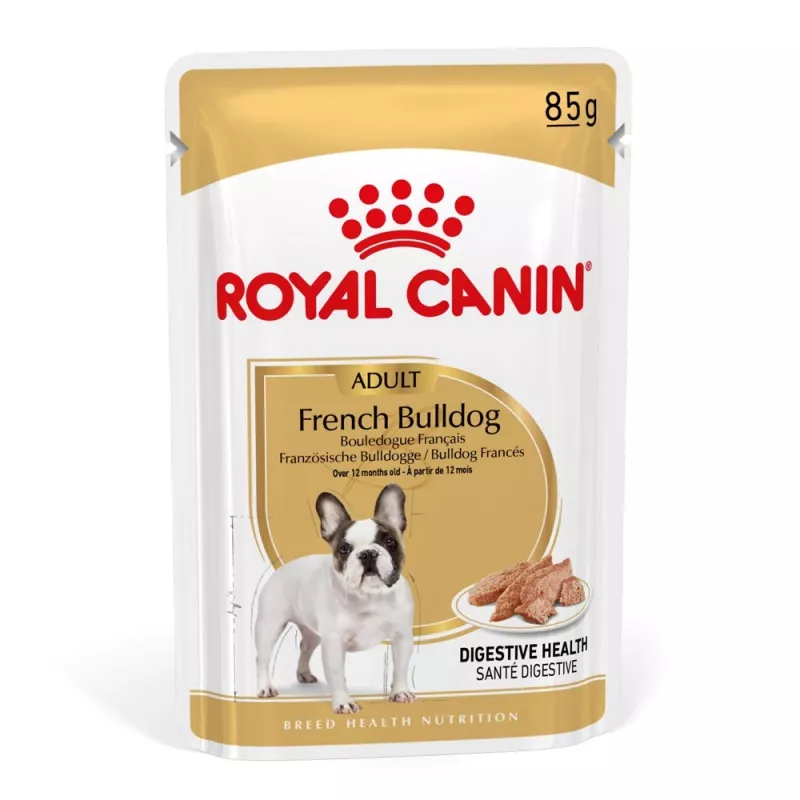 ROYAL CANIN French Bulldog Adult Digestive Health Loaf Box - Nassfutter für Hunde - 12x85g