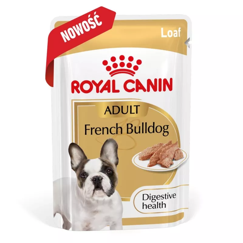 ROYAL CANIN French Bulldog Adult Digestive Health Loaf Box - Nassfutter für Hunde - 12x85g