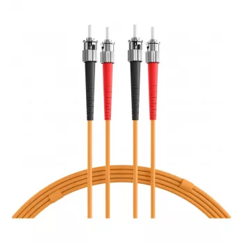 EFB Elektronik ECOFIBER Duplex ST-ST OM1 Fiber Optic Patchkabel, 3m, LSZH, Orange, 3,0mm