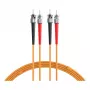 EFB Elektronik ECOFIBER Duplex ST-ST OM1 Fiber Optic Patchkabel, 3m, LSZH, Orange, 3,0mm