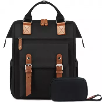 BLACK FOREST KM02 Kabinenrucksack 40x30x15 cm + Kulturbeutel Schwarz
