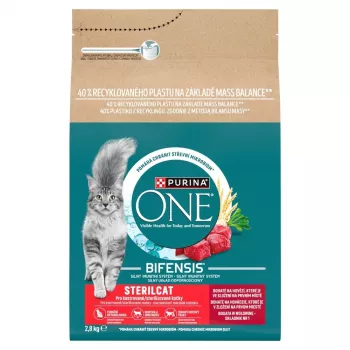Purina ONE Trockenfutter für Katzen mit Rind und Weizen 2,8 kg