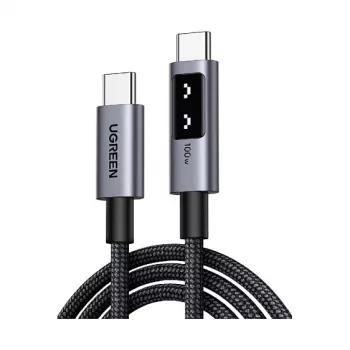 UGREEN Uno L509 100W USB-C auf USB-C PD Schnellladekabel LED 2m Schwarz
