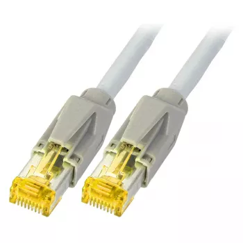EFB Elektronik Cat.6A S/FTP LSZH Patchkabel RJ-45 Stecker zu RJ-45 Stecker 0,25m Grau