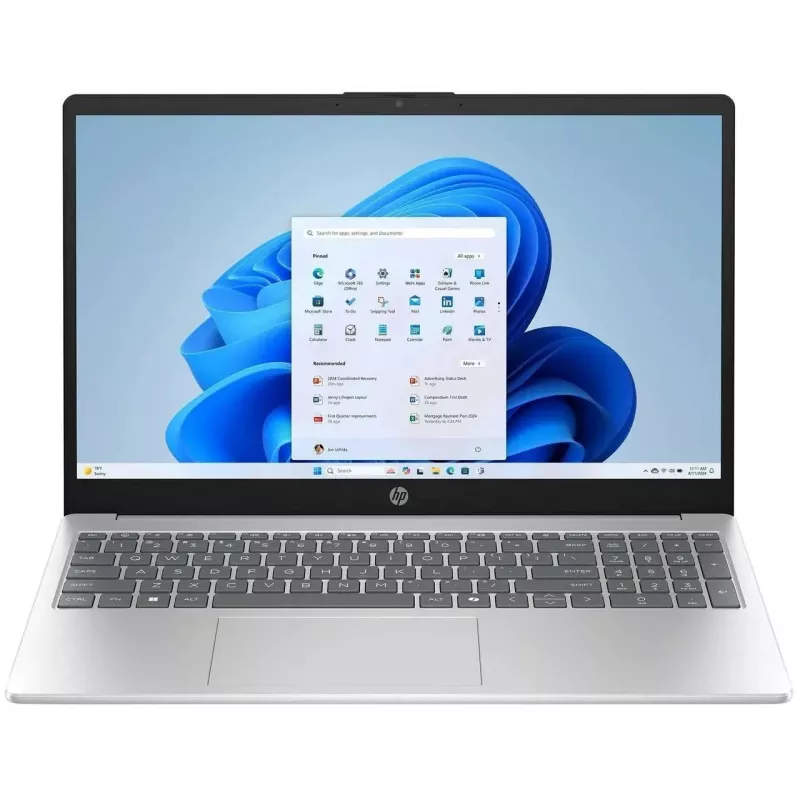 HP 15-fd0154wm Laptop, 15,6 inch FHD Touch, Intel Core i5-1334U, 12GB DDR4, 512GB SSD, Intel Iris Xe, Windows 11 Home, Natural Silver (Repackaged) 2Y