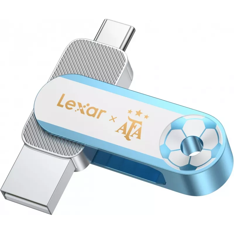 Lexar Dual D500 128GB USB-C/A 3.2 Flash-Laufwerk 400/360MB/s Weiß