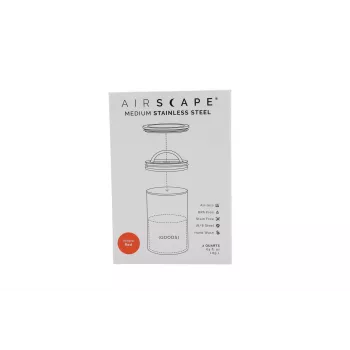 Airscape® Edelstahl Kaffeeaufbewahrungsdose Medium, Signalrot Matt