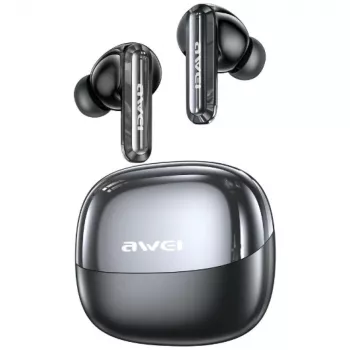 AWEI T229 ANC AI True Wireless Earbuds mit Echtzeit-Übersetzung, Active Noise Cancellation, Bluetooth 5.0, IPX4, bis zu 20 Stunden Akkulaufzeit, Schwarz