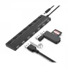 Conceptronic 7-Port USB 2.0 Hub mit Netzteil - Schwarz (HUBBIES08BP)