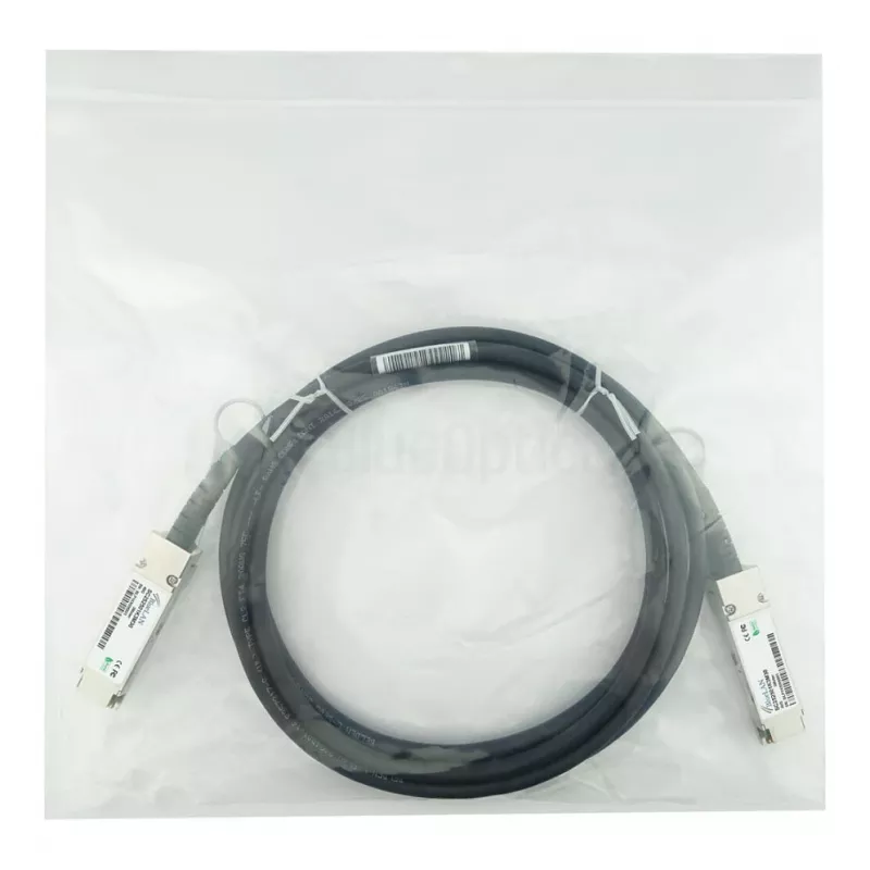 BlueOptics Networks 10312 Kompatibles BlueLAN QSFP+ Direct Attach Copper Kabel, 40GBASE-CR4, 1m, 30AWG, Passiv