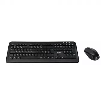 Targus AKM610FR Kabelloses Tastatur- und Maus-Set - Vollgröße - AZERTY - Französisches Layout - Schwarz