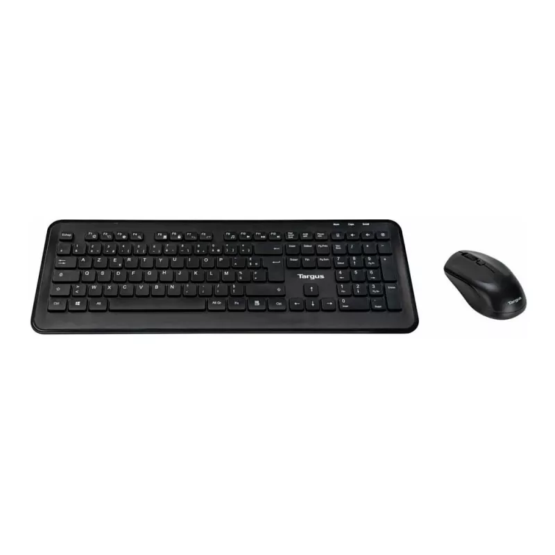 Targus AKM610FR Kabelloses Tastatur- und Maus-Set - Vollgröße - AZERTY - Französisches Layout - Schwarz