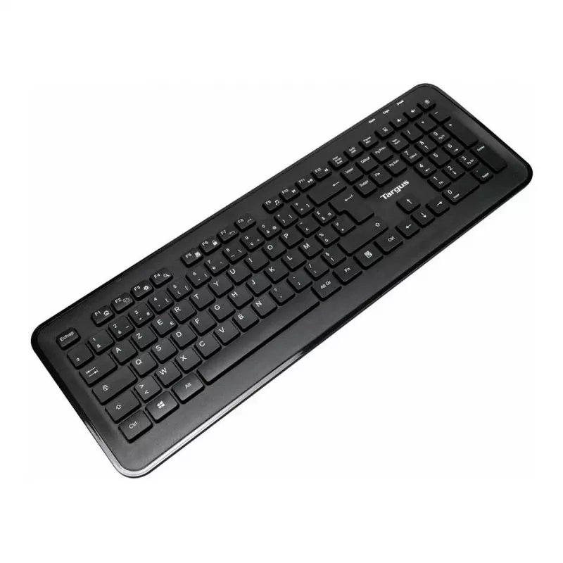 Targus AKM610FR Kabelloses Tastatur- und Maus-Set - Vollgröße - AZERTY - Französisches Layout - Schwarz
