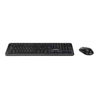 Targus AKM610FR Kabelloses Tastatur- und Maus-Set - Vollgröße - AZERTY - Französisches Layout - Schwarz