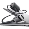 USAMS JC Series CC266 65W GaN Fast Charger 2xUSB-C 1xUSB-A mit integriertem USB-C-Kabel 1,5m Weiß